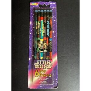 Star Wars 6 Foil Pencils By Roseart No. 1653 Lucas Films